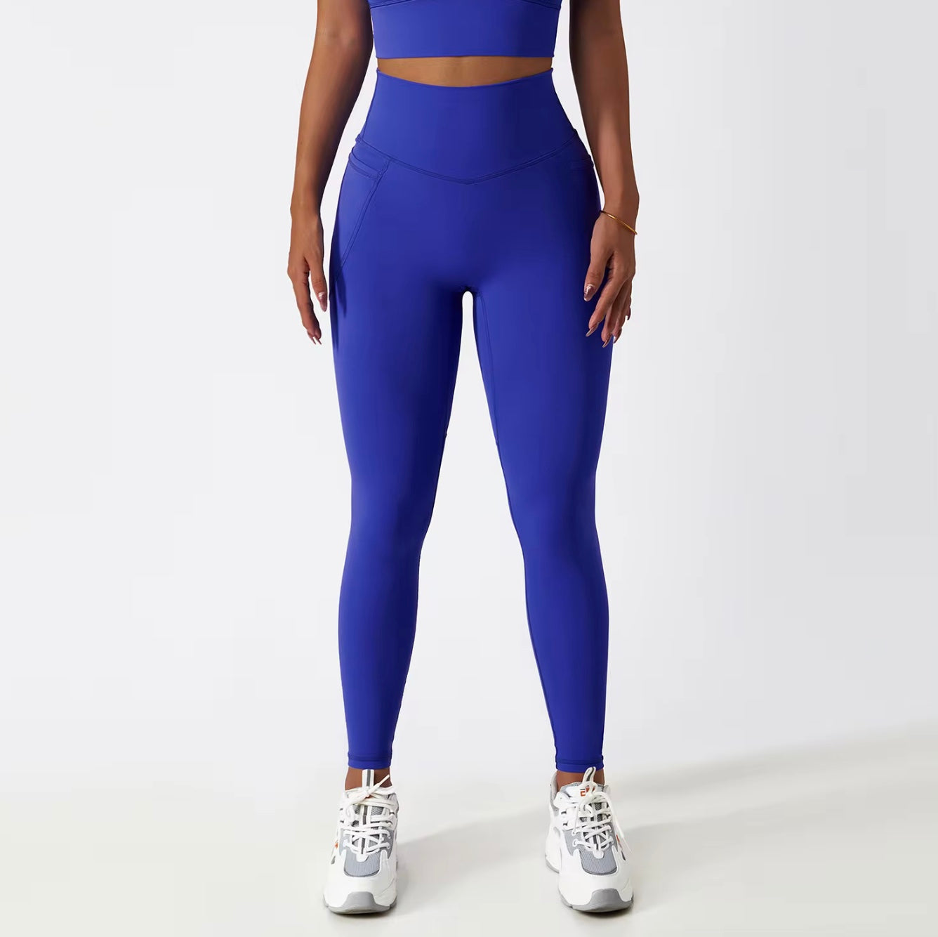 4-Piece Seamless Tummy Control Sportswear Naked Feel Fabric Yoga Set
