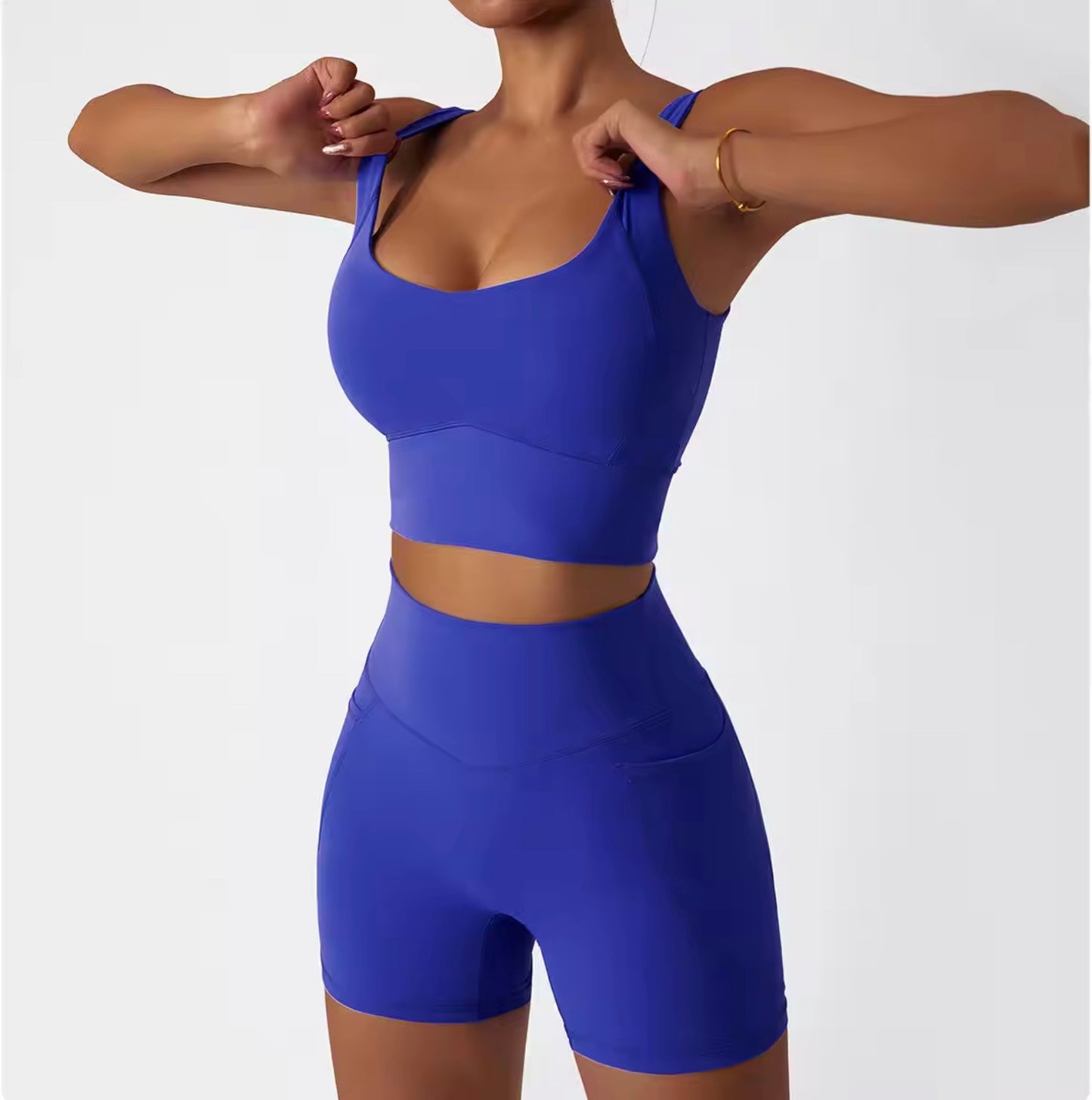 Seamless Tummy Control Activewear Set with Pockets.