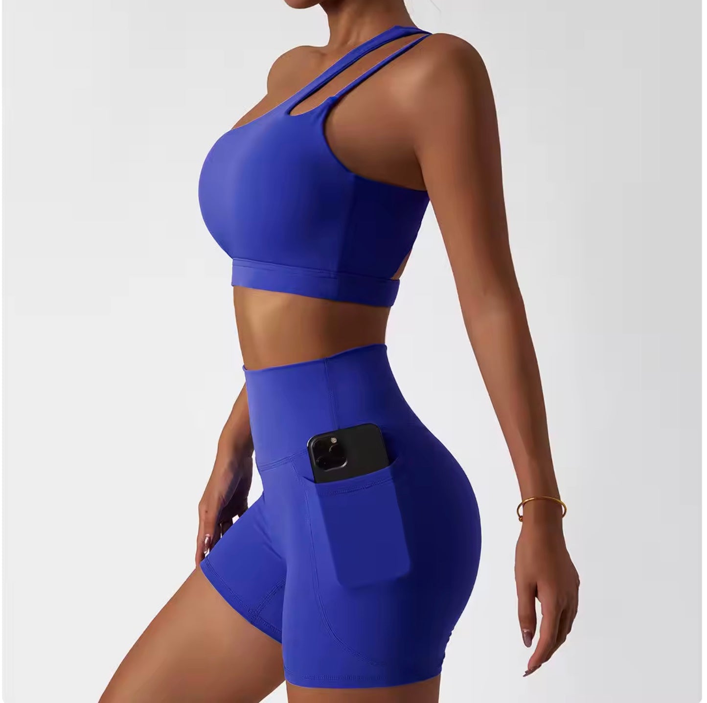 Seamless Tummy Control Activewear Set with Pockets.
