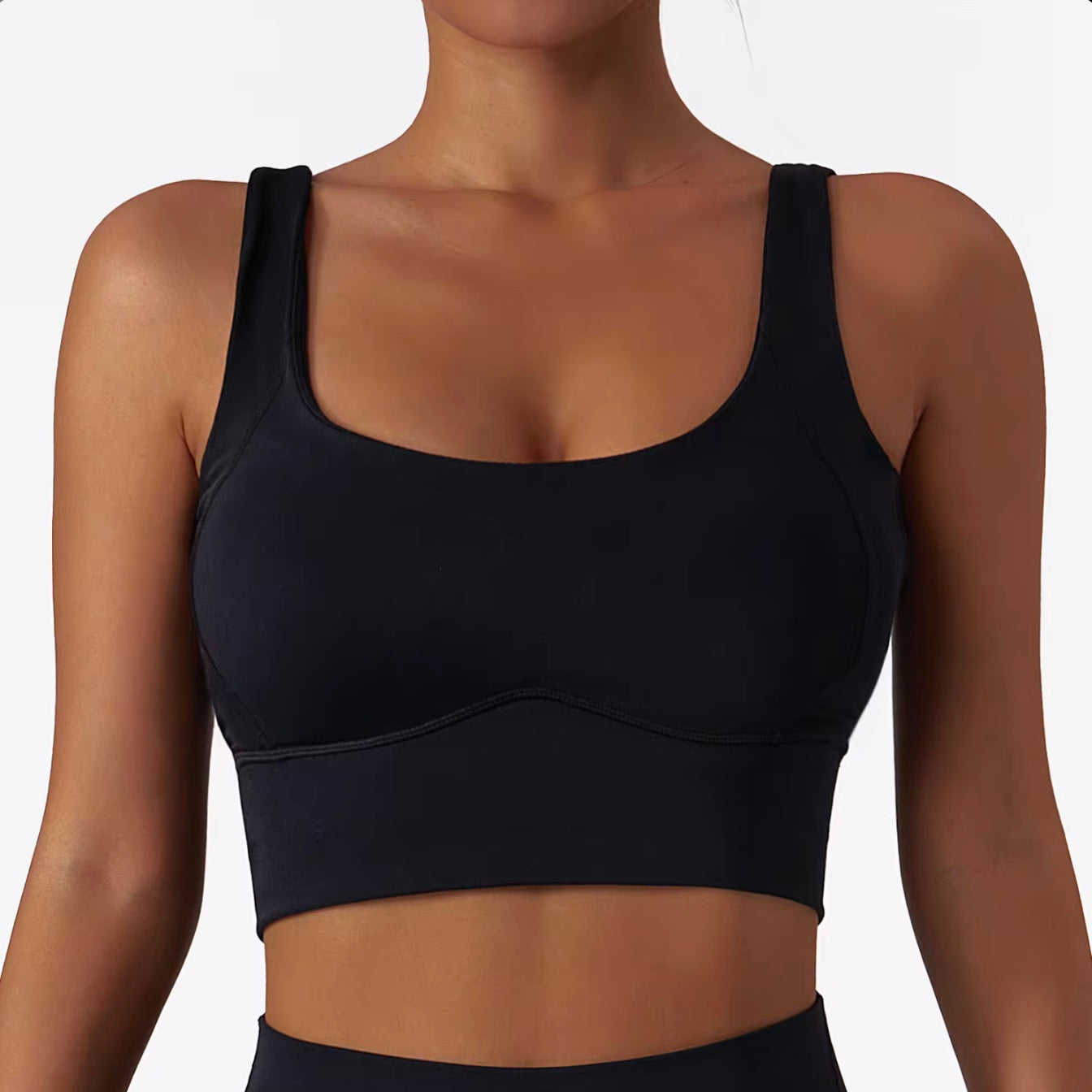 4-Piece Seamless Tummy Control Sportswear Naked Feel Fabric Yoga Set