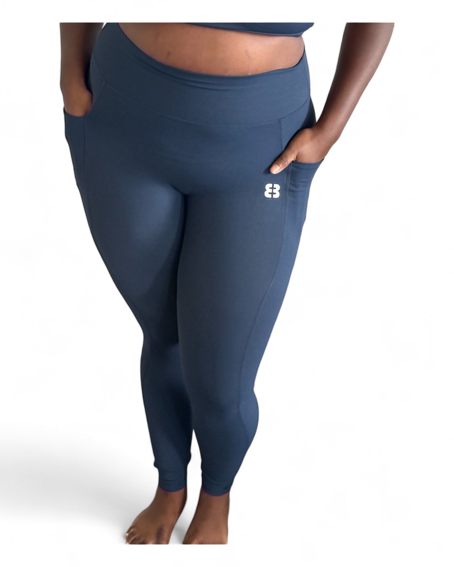 Seamless Women's High Waisted Tummy Control Leggings with Pockets
