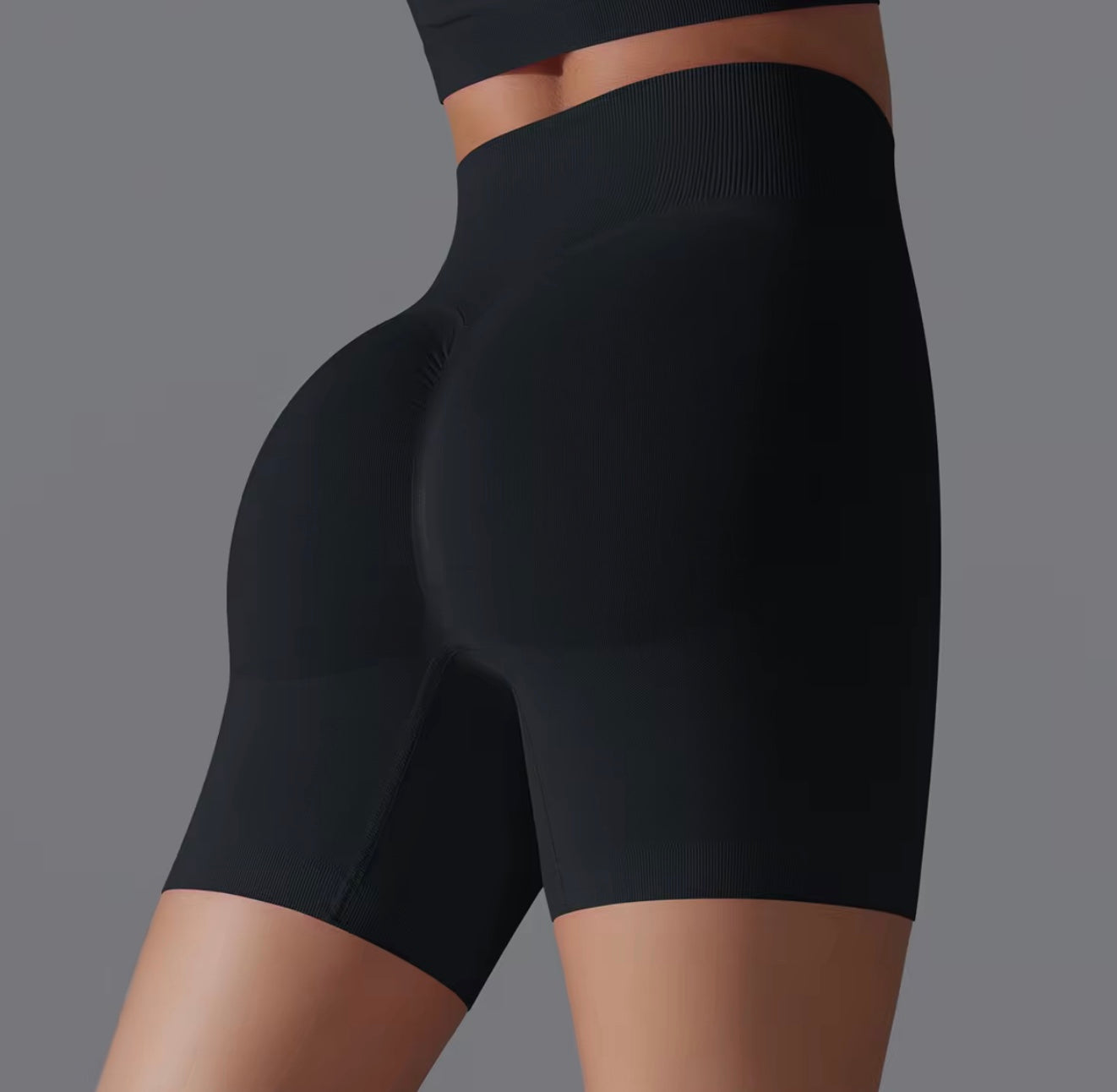 High-Waist Scrunch Yoga Shorts with Advanced Breathability and Flexibility