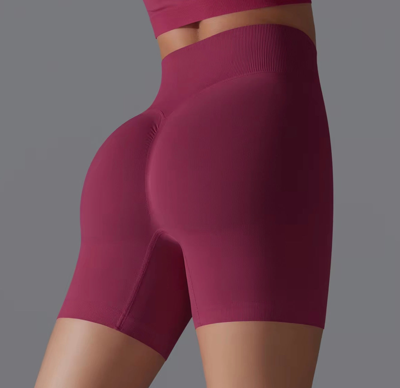 High-Waist Scrunch Yoga Shorts with Advanced Breathability and Flexibility