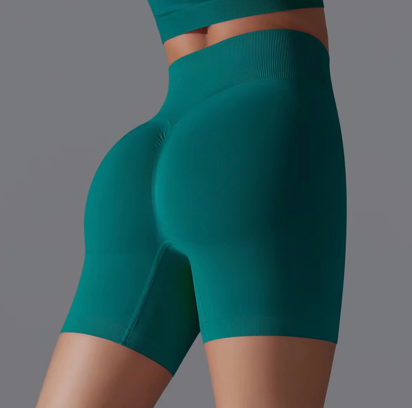 High-Waist Scrunch Yoga Shorts with Advanced Breathability and Flexibility