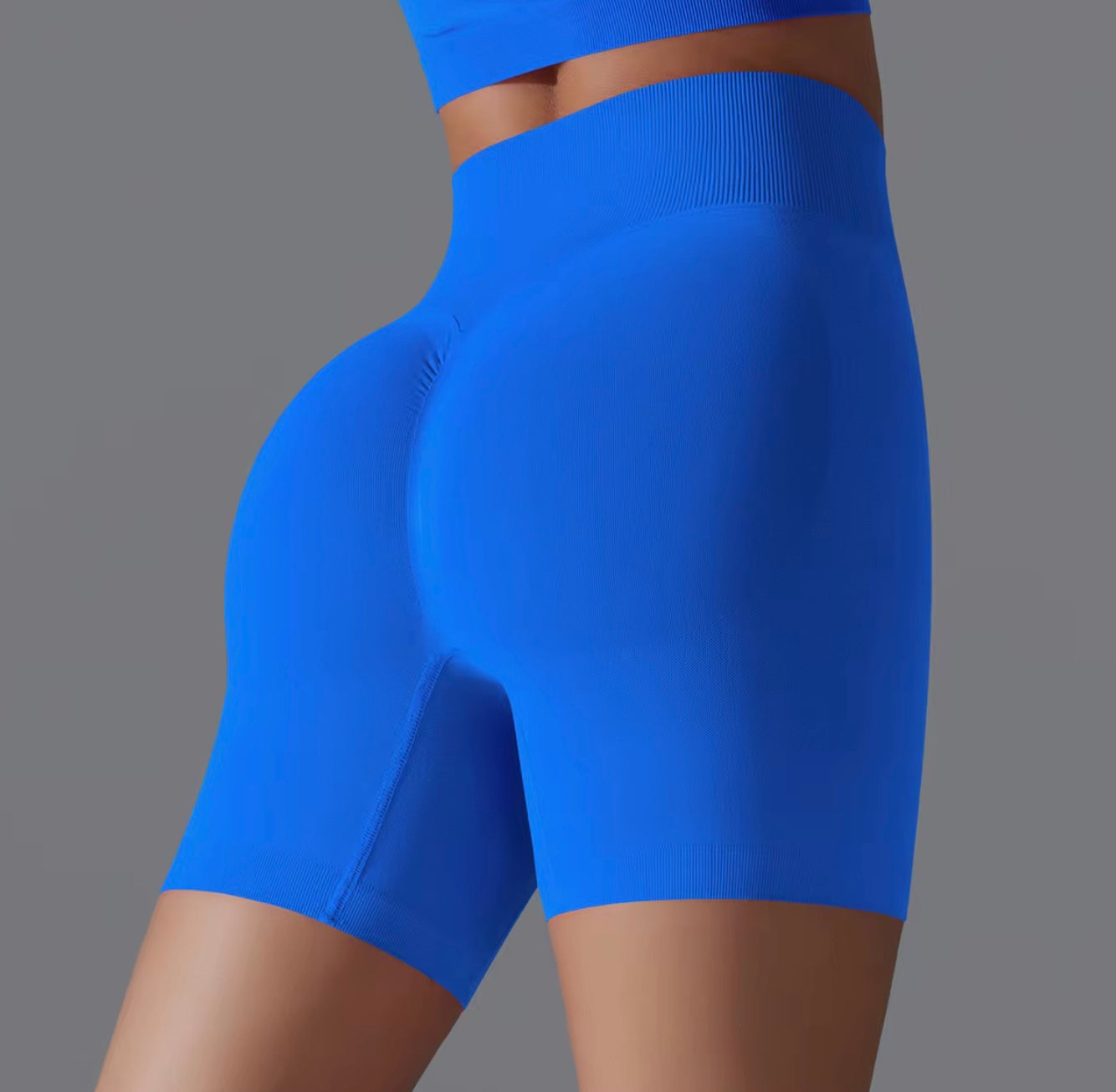 High-Waist Scrunch Yoga Shorts with Advanced Breathability and Flexibility