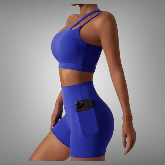 Seamless Tummy Control Activewear Set with Pockets.